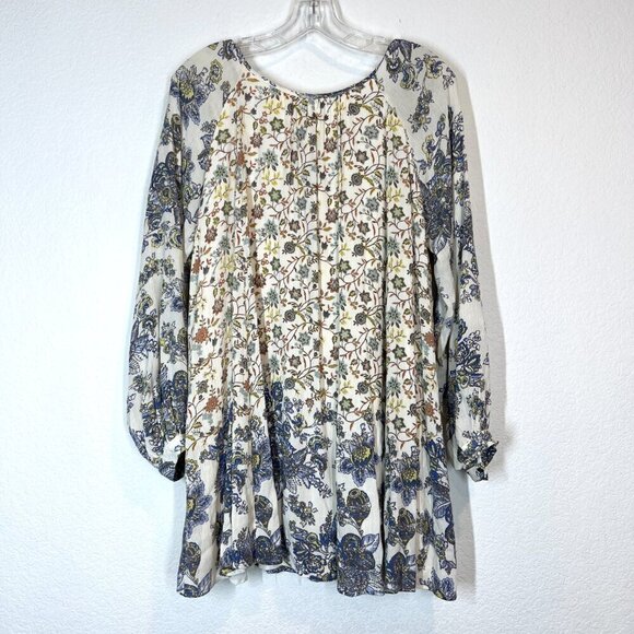 Free People Dress Peasant Cottagecore Boho Blue XS - Picture 6 of 12